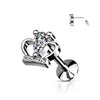Labret Zirconia Crown Push-In