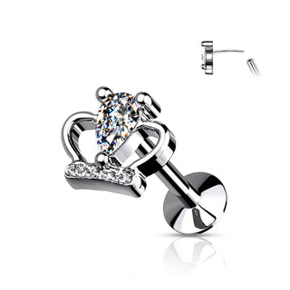 Labret Zirconia Crown Push-In