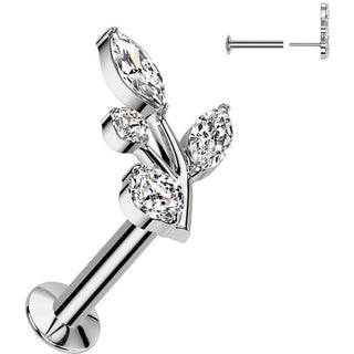 Labret olive branch zirconia Push-In