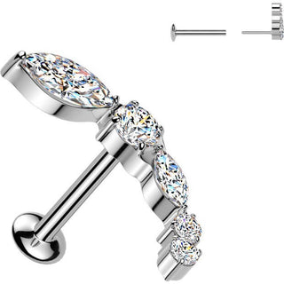 Labret zirconias Push-In
