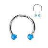 Titanium Horseshoe Opal Push-In