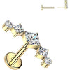 Titanium Labret zirconia cubic zirconia fan Push-In
