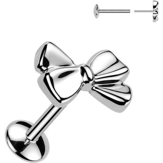 Titanium Labret ribbon Push-In