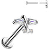 Titanium Labret zirconia airplane Push-In