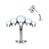 Titan Bauchnabelpiercing 5 Opal Silber Push-In