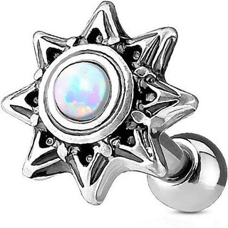 Barbell Star Opal Silver