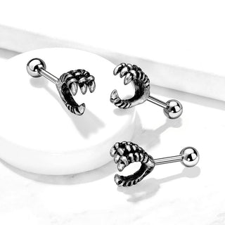 Barbell Dragon Claw Silver