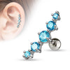 Barbell Curved Zirconia Silver