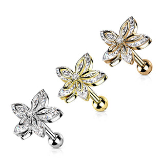 Barbell Flower Zirconia