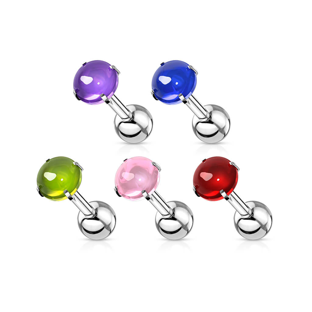 Barbell Zirconia Cabochon Cut PiercingXXL barbell-zirconia-cabochon-cut-piercingxxl