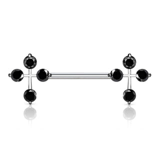 Nipple Piercing Cross Zirconia