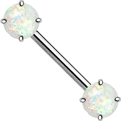 Nipple Piercing Opal Silver