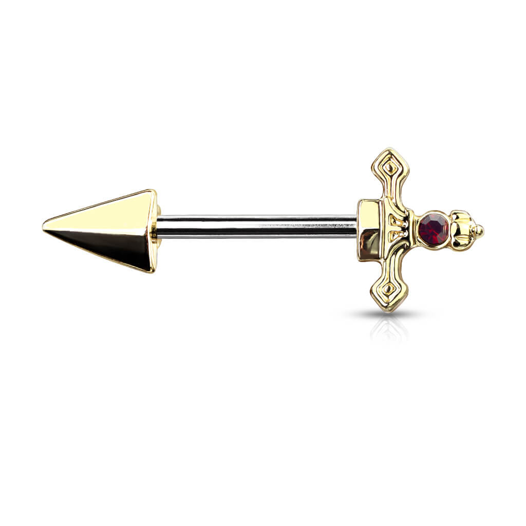 Nipple Piercing Sword Zirconia – PiercingXXL - Main Image
