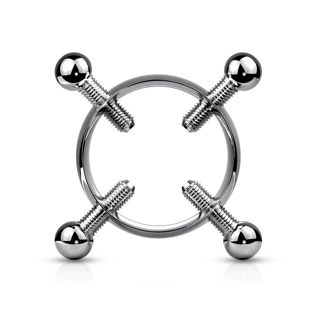 Fake Nipple Piercing Nipple clamp 4 Screws PiercingXXL Fake Nipple Piercing Nipple clamp 4 Screws PiercingXXL