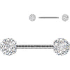 Nipple Piercing ferido crystal balls