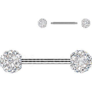 Nipple Piercing ferido crystal balls
