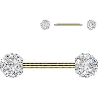 Nipple Piercing ferido crystal balls