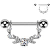 Nipple Piercing multi vine dangle cubic zirconia prong setting