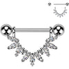 Nipple Piercing marquise cubic zirconia fan dangle
