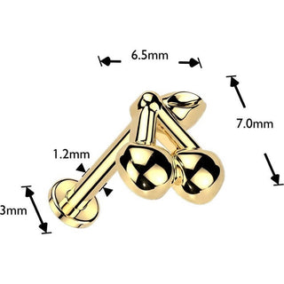 Labret cherry Internally Threaded
