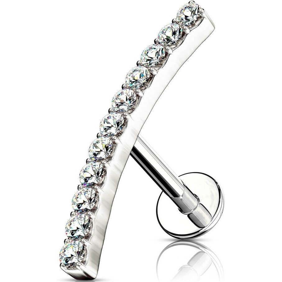 Labret Bar curved Zirconia Internally Threaded1