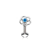 Labret Flower Zirconia Internally Threaded