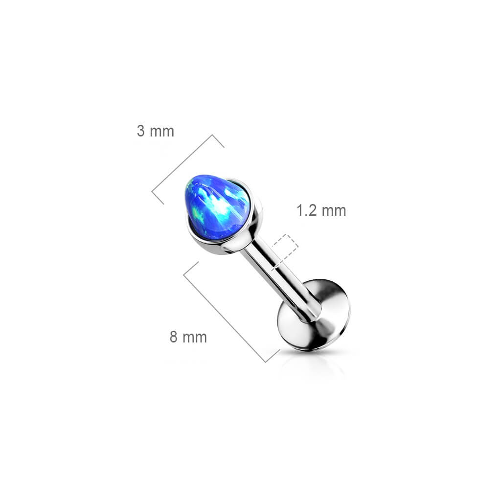 Labret Opal cup setting Internally Threaded
