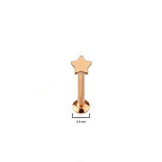 Labret Star Internally Threaded
