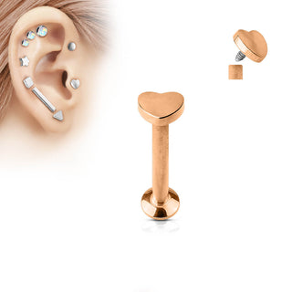 Labret Cœur Filetage Interne