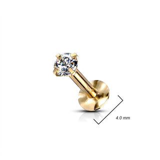 Labret Zirconia Internally Threaded
