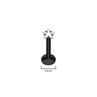 Labret Star Zirconia Internally Threaded