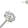 Titanium top round zirconia prong setting Push-In