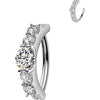 Titanium Belly Button Piercing moissanite Clicker