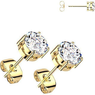 Titanium moissanite prong setting, 2 s pairs