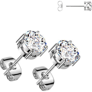 Titanium moissanite prong setting, 2 s pairs