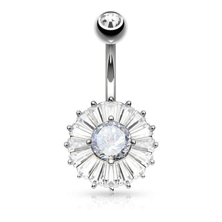 Belly Button Piercing Round Zirconia