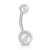 Belly Button Piercing Acrylic Pearlish Look Ball