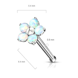 Nasenstecker Blume Opal