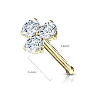 Nose Stud Triangle Zirconia