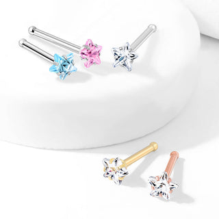 Nose Stud Star Zirconia