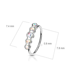 Ring Zirconia Silver Bendable