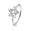 Ring Flower Zirconia Bendable