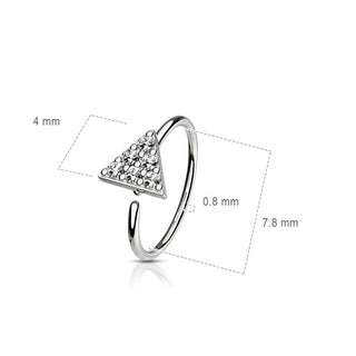 Ring Dreieck Zirkonia Biegbar