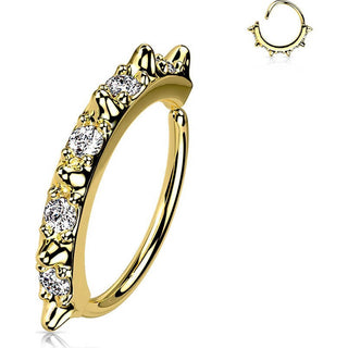 Ring Spiked Zirconia Bendable