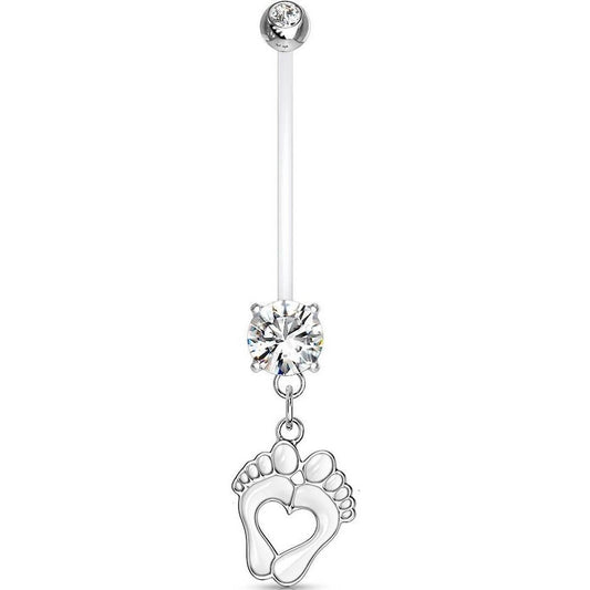Belly Button Piercing BABY ON BORD dangle Zirconia