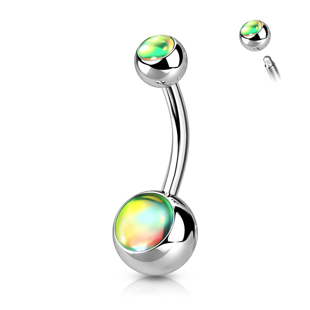 Belly Button Piercing Illuminating Ball sythetic Stone