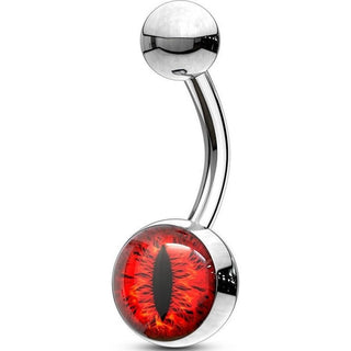 Piercing Nombril Oeil De Serpent Argent