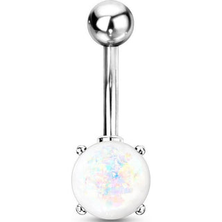 Bauchnabelpiercing Opal Silber