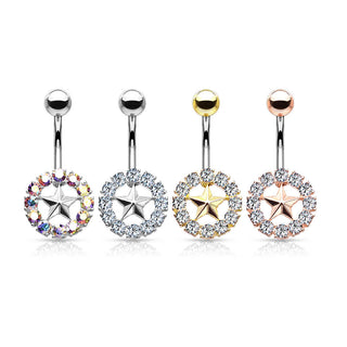 Belly Button Piercing Star Zirconia