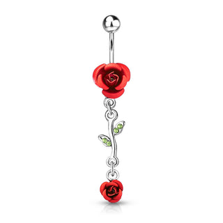 Belly Button Piercing Rose dangle